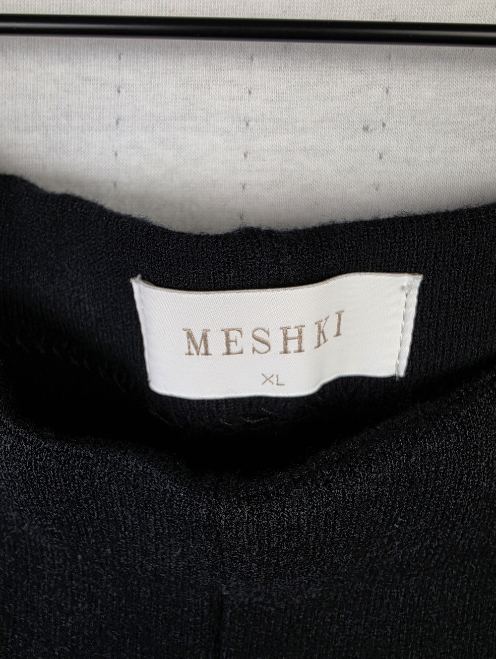 MESHKI Kerrymae Knit Pants Straight Leg Black size XL Minimalist Casual - Picture 3 of 12